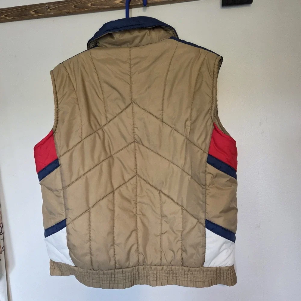 Vanderbilt Mark Of Excellence Vintage Puffer Vest Large Color Block Ski